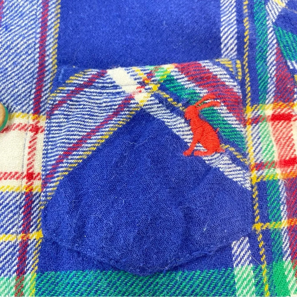 Baby Joules Plaid Flannel Hamish Shirt Navy Blue Tartan 0-3 Months - Picture 4 of 9